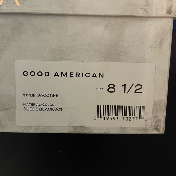 NIB Good American Black Suede Heels Pumps Size 8.5 - Picture 10 of 10